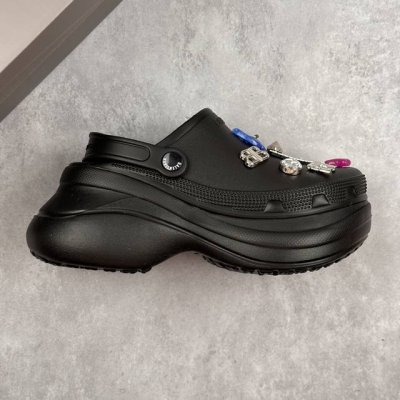 本地 核心私 巴黎世家联名厚底松糕洞洞鞋拖鞋沙滩 balenciaga X Crocs 巴黎世家 卡骆驰联名 2025厚底松糕洞洞鞋拖鞋沙滩 巴黎世家拖鞋 海内