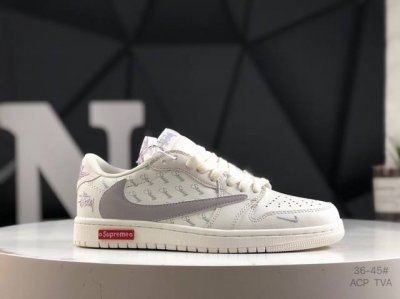真标带半码 耐克 Travis Scott X Fragment Design X Jordan Air Jordan 1 Low Og Sp Supreme多