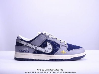 海外爆款限量发售！公司级 Nike Sb Dunk Low“古驰联名 小蜜蜂暗纹白勾” 周年高端定制 低帮休闲板鞋 定制鞋盒 大厂纯原品质出货 超高清洁度 皮料