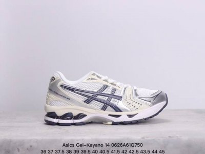 亚瑟士 Asics Gel-Kayano 14 公司级版本运动休闲透气专业缓震慢跑鞋。采用工程弹性双层再生网格密度鞋面材质，后跟3D可视gel缓震乳胶物料，升级