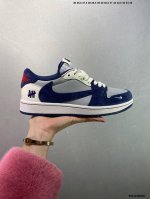 230 公司级Ts X Air Jordan Aj1 Low 倒钩低帮联名定制配色 Cf3688-029 原厂内置气垫魔块 A模大底 头层小牛皮 鞋舌Aj原厂专