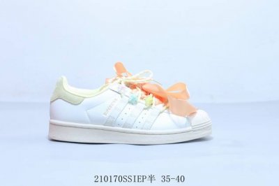 阿迪达斯Adidas Originals Superstar防滑耐磨轻便透气 低帮 蝴蝶结款贝壳头板鞋 210170Ssiep半 35-40