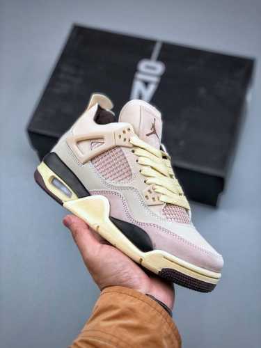 Ma ManiéRe X Air Jordan Aj4 Retro Sp”Violet Ore“ Amm联名淡粉 货号：Fz4810 200 尺码：36-47.