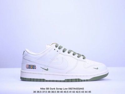 Nike Sb Dunk Low“古驰联名 米白小绿勾” 周年高端定制 低帮休闲板鞋 定制鞋盒 大厂纯原品质出货 超高清洁度 皮料切割干净无任何毛边 细节完美