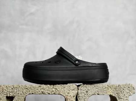 独家最强版本出货 放店私 三天到货 Dg莞产原厂 Crocs Crocband Platform Rainbow舒适厚底洞洞凉鞋 全黑 厚卡系列 透明防水袋包装 - 点击图像关闭