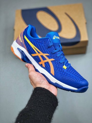 320支持放店 Asics Solution Speed Ff 2 蓝黄 亚瑟士轻量速度型网球鞋 Dynawrap 技术可提升稳定性 Flytefoam 科技打