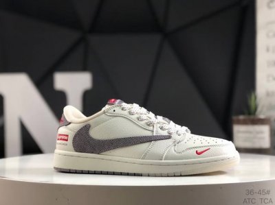 220 耐克Travis Scott X Fragment Design X Air Jordan 1 Low Og Sp Aj1 乔1 联名 低帮文化休闲板鞋