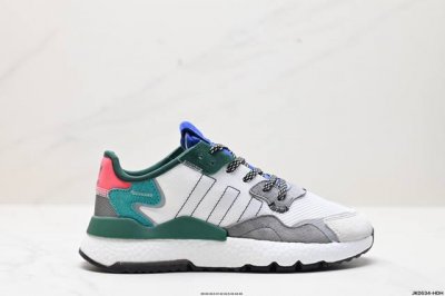 公司级阿迪达斯三叶草 Nite Jogger M 经典运动跑鞋 夜行者 复古跑鞋原厂材料 原厂大底 私家独模 网布搭配麂皮拼接打造鞋面 极具复古风格鞋头及鞋跟点
