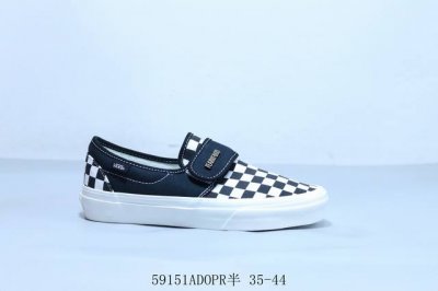 vans Slip-On47V Dx安纳海姆 魔术贴复古休闲帆布鞋 男女同款黑白棋盘格复古风十足 舒适又百搭 59151Adopr半 35-44