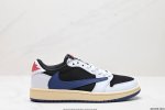 公司级aj1倒勾travis Scott X Air Jordan 1 ” Reverse Mocha “ Aj1乔1 Ts 闪电 联名倒钩 低帮文化篮球鞋 货