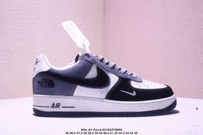 海外限量发售！公司级Nike Air Force 1 '07 Low “北面联名--黑米灰”空军一号 低帮 运动鞋 休闲鞋 折边针车 工艺难度大 原楦头原纸板
