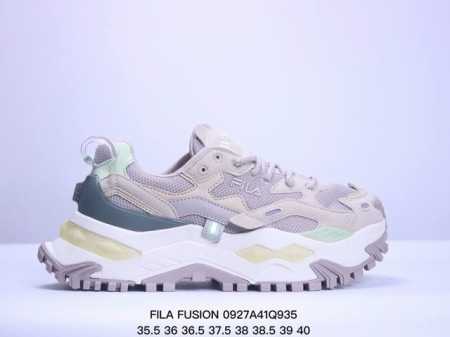 真标带半码！ 斐乐 Fila Fusion 火星跑鞋 情侣复古跑鞋原鞋开版定制 正品同步鞋材 皮革拼接麂皮 搭配透气网布 主打复古潮流 撞色设计 视觉冲击十足 - 点击图像关闭