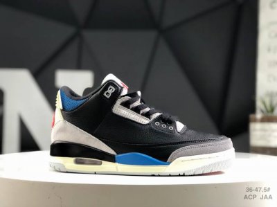 390 Air Jordan 3 Retro Aj3/乔3 复古休闲运动文化篮球鞋。 首次使用经典传神Jump Man Logo 并创新使用后掌可视气垫。清爽有