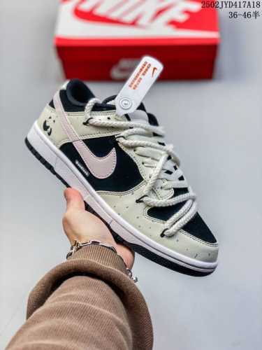 绑绳Off-White解构风定制耐克Nike Sb Dunk Low Pro 绑带系列 复古低帮休闲运动滑板板鞋。采用脚感柔软舒适Zoomair气垫，有效吸收滑