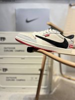 公司级头层皮Supreme X 乔丹Air Jordan 1 Low Aj1低帮系列篮球鞋 官方同步配色 原装级产物 #拒绝公底 立体鞋型 细节完美 高清洁度D