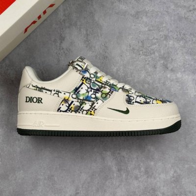 本地 核心私 nike Air Force 1'07 Low 迪奥联名 米绿插花 空军一号低帮休闲板鞋 #原楦头原纸板 原装鞋盒 定制五金配件 内置全掌气垫 原