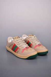 590 Gucci 古驰 Screener 运动休闲时装奢侈品系列 Gg珐琅扣 擦脏做旧小脏鞋 纯原级别 历时三个月原版一比一开发 市面所售最强一梯队 全新升