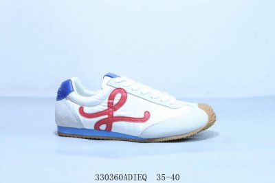 430 Loewe 罗意威 Ballet Runner 2.0 小牛皮 圆头系带低帮华夫系列 生活休闲运功跑鞋 330360Adieq 35-40