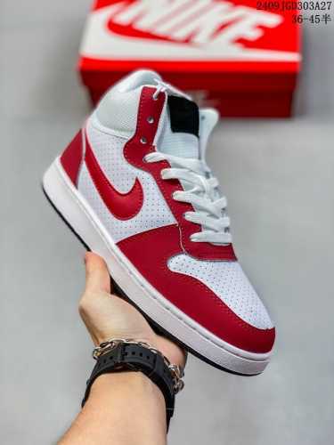 耐克nike Court Borough Mid女款板鞋小乔治城小黑曜石844907-005尺码:36-45半 编码：09Jgd303A27