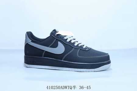 耐克 Nike Air Force 1 Af1耐克 低帮 空军一号休闲板鞋黑灰 勾 货号 Lv0251-136 410250Adwtq半 36-45 - 点击图像关闭