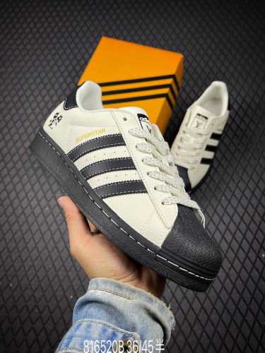 B 公司级阿迪达斯Adidas三叶草 Originals Superstar贝壳头’Diy’系列低帮经典百搭休闲运动板鞋 原装头层材料 用料绝不含糊 独家版型蒸