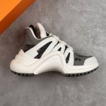 本地 核心私 Ns炸款米兰走秀风 高奢品牌-路易威登Louis Vuitton Archlight Sneakers Lv真皮拼色减震网面运动弓型舞蹈复古老爹运