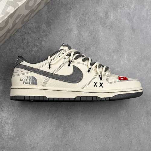 本地 核心私 Nike Sb Dunk Low 北面系列 绑带米白灰勾 周年高端定制 低帮休闲板鞋 #定制鞋盒 大厂纯原品质出货 超高清洁度 皮料切割干净无任何