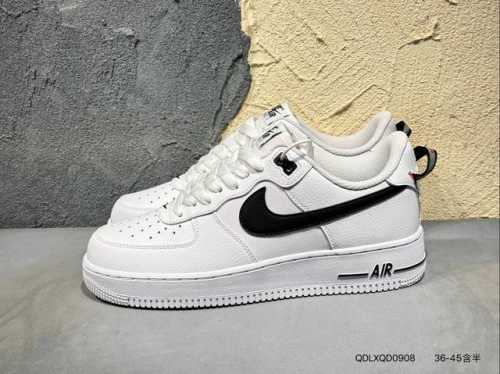 210 #新品上市实拍 Air Force 1 Low’07 空军一号低帮休闲板鞋 定制皮料 原楦原纸板 纯正空军版型 内置全掌气垫 货号：Hv9509 Qdl