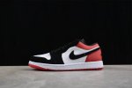 Cj版纯原 Air Jordan 1 Low White Black Gym Red Aj1 乔1黑脚趾 低帮文化休闲板鞋 Ib8971-106 #市售最高品质