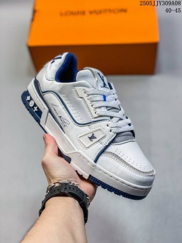 真标全新Lv路易威登Louis Vuitton Trainer Sneaker Low休闲运动文化百搭板鞋 尺码：见图 编码：05Jjy309A08