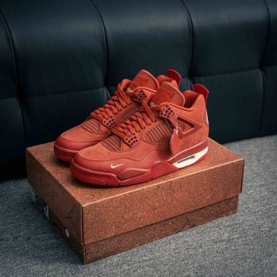 核心私 Air Jordan Aj4 Retro 砖红 原楦原纸板同源开发 完美呈现乔4的版型 内侧正确双色网格 还原细节 正确气垫颜色 正确网格工艺 正确拉帮
