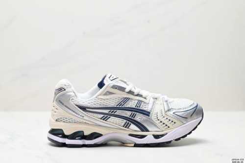 公司级Asics Gel-Kayano 14 公司级版本 银灰绿 亚瑟士运动休闲透气专业跑鞋 采用工程弹性双层再生针织密度鞋面材质 后跟3D可视Gel缓震乳胶物