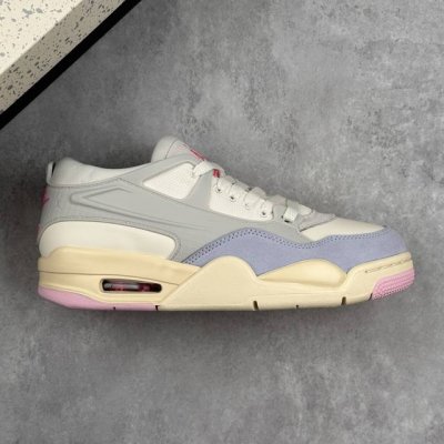本地 核心私 Air Jordan 4 ”Remastered“ Aj4 乔4重制米灰粉 低帮复古休闲文化运动了篮球鞋 #改造后的设计采用了由纺织网布、皮革和麂