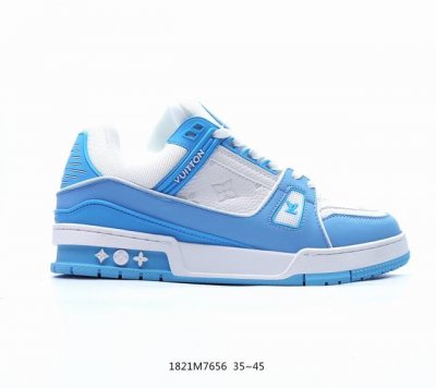 公司级全新lv路易威登louis Vuitton Trainer Sneaker Low休闲运动文化百搭板鞋 尺码:36-45 编码1821M7656