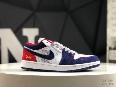 耐克 Air Jordan 1 Low 低帮 Aj1 乔丹1代 Aj1 乔1 低邦乔丹篮球鞋系列 Xx24 14 尺码：36-45 半 Afv Tfa