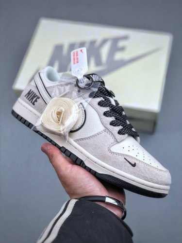 Nike Sb Dunk Low 耐克联名 米黑Logo 周年高端定制 低帮休闲板鞋 Bb7518-023 #定制鞋盒 大厂纯原品质出货 超高清洁度 皮料切割干