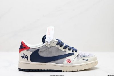 390 公司级Aj1倒勾Travis Scott X Air Jordan 1 ” Reverse Mocha “ Aj1乔1 Ts 闪电 联名倒钩 低帮文化篮