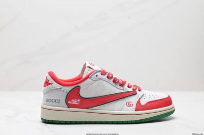 公司级aj1倒勾travis Scott X Air Jordan 1 ” Reverse Mocha “ Aj1乔1 Ts 闪电 联名倒钩 低帮文化篮球鞋 完