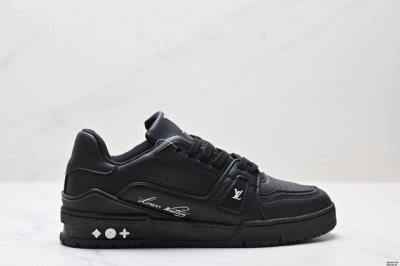 真标全新Lv路易威登Louis Vuitton Trainer Sneaker Low休闲运动文化百搭板鞋 尺码:39-45 Id:Jed355-Fdf