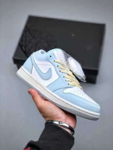Air Jordan 1 Low Aj1 乔1薄荷蓝 低帮文化休闲运动板鞋 Hj5999 400 市场唯一独家头层皮打造 原鞋原档案开发 原厂皮料 原档冲孔鞋头
