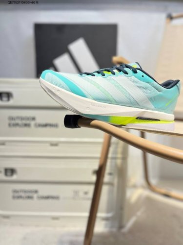 adidas Adizero Boston 13马拉松飞线贾卡轻质透气休闲运动跑步鞋 采用双层透气网纱 Flywire动态飞线绑缚鞋面材质 内置Zoom小气垫装