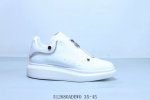 alexandermcqueen 亚历山大 麦昆Mcq 情侣款运动小白鞋厚底增高闪尾光滑牛皮平底鞋休闲鞋 时尚男女板鞋潮运动鞋 512680Adewo 35-4
