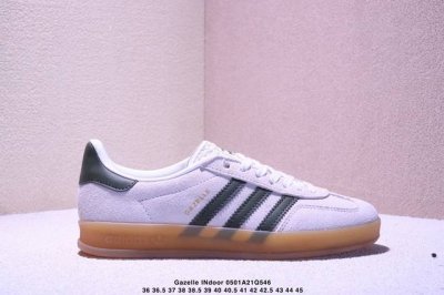 公司级Adidas Originals Gazelle Indoor 三叶草休闲防滑耐磨低帮板鞋 鞋头出色设计 塑就出众贴合感 稳固的后跟贴合足部曲线设计 软弹