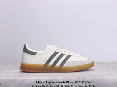 真标阿迪达斯 Adidas Originals Gazelle Indoor 三叶草休闲防滑耐磨低帮板鞋 鞋头出色设计 塑就出众贴合感 稳固的后跟贴合足部曲线设