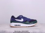 真标nike Air Max 1 Air Max 气垫 全新配色 鞋身材质均选择皮革、织物、麂皮多种材质覆盖，保证质感的前提下，层次感也相当不错。细节方面，除了