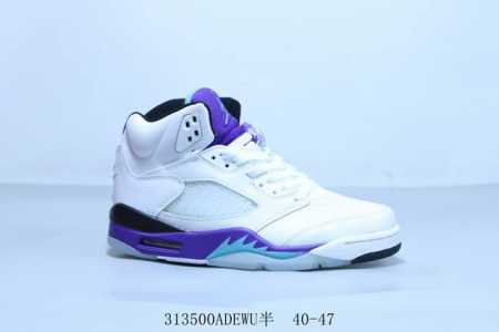 乔丹5代 Aj5 乔5 乔丹5 高邦 乔丹篮球运动鞋 低帮复古休闲文化篮球鞋 白紫 货号 Hq7978-100 313500Adewu半 40-47 - 点击图像关闭