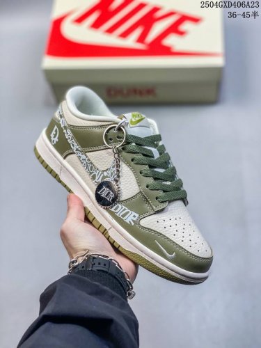 海外爆款限量发售！公司级 Nike Sb Dunk Low“迪奥系列 涂鸦绿勾” 周年高端定制 低帮休闲板鞋 定制鞋盒 大厂纯原品质出货 超高清洁度 皮料切割干