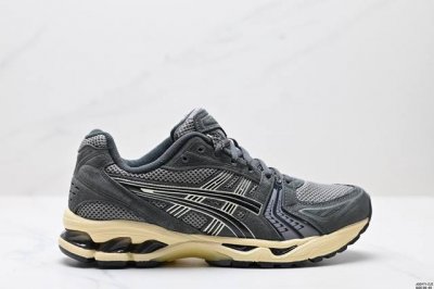 公司级Asics 亚瑟士 透气网眼鞋面配合部分合成革材质 采用全新Ahar+橡胶材质,更加耐磨日本专业跑鞋品牌 Asics 亚瑟士 Gel-Kayano 14