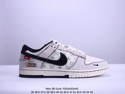 310 海外爆款限量发售！公司级 Nike Sb Dunk Low“古驰联名——小蜜蜂系列灰黑勾” 周年高端定制 低帮休闲板鞋 定制鞋盒 大厂纯原品质出货 超高