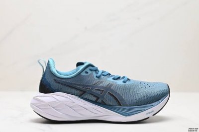 公司级asics 亚瑟士 透气网眼鞋面配合部分合成革材质 采用全新ahar+橡胶材质,更加耐磨日本专业跑鞋品牌 Asics 亚瑟士 Novavlast 4 户外